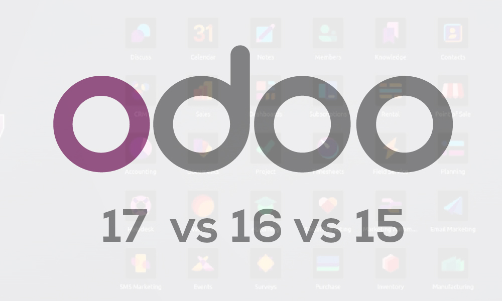 Odoo 17 VS 16 VS 16-100